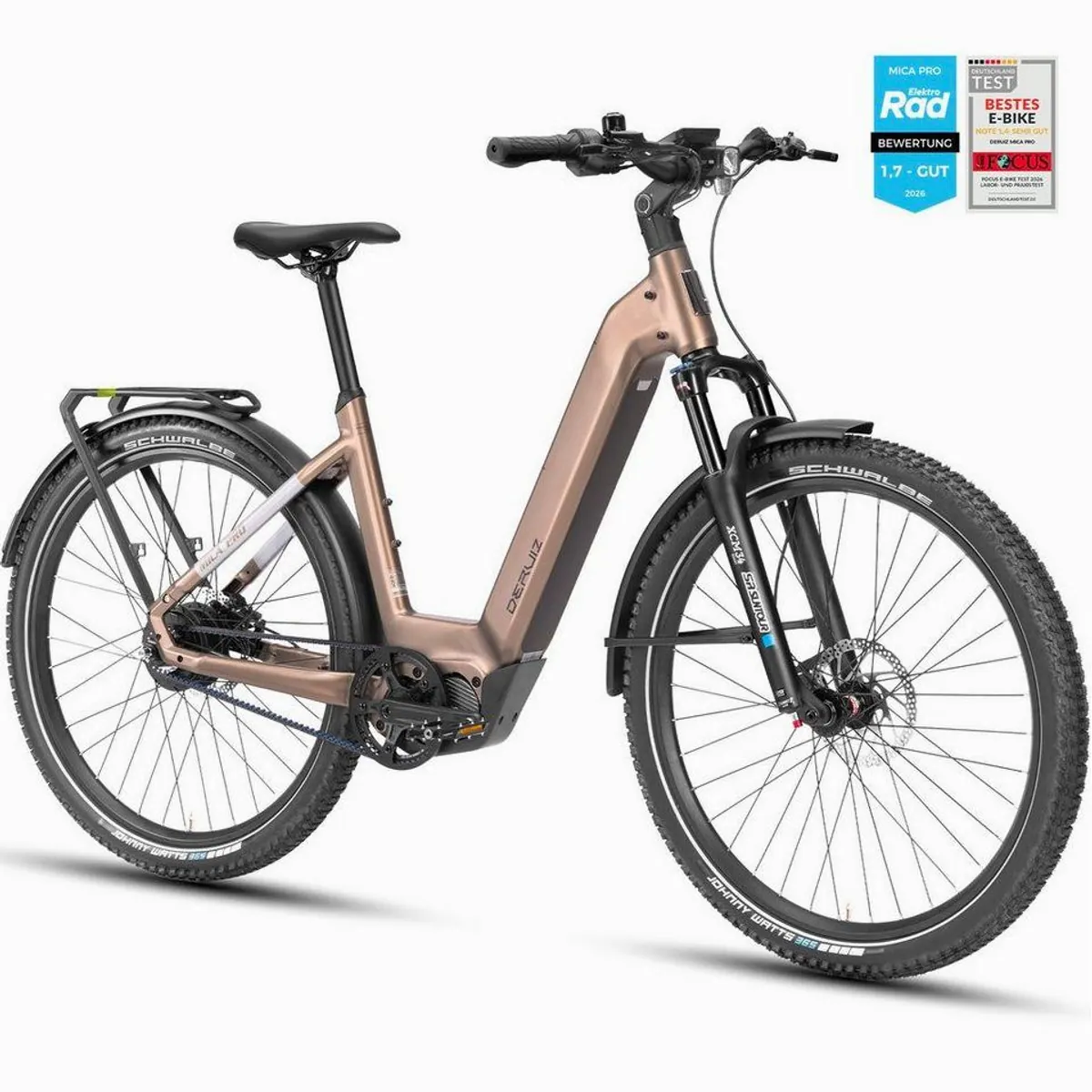 DERUIZ Mica Pro E-Bike 28 Zoll, 110 Nm, 180 km Reichweite, Gates Riemenantrieb