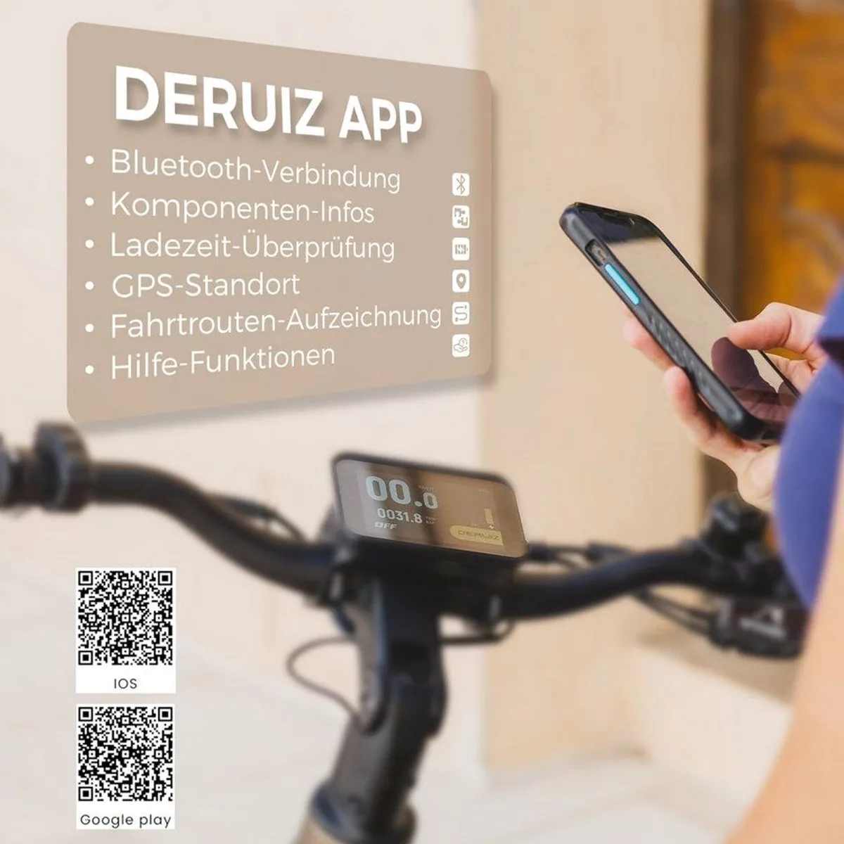 DERUIZ Mica Pro E-Bike 28 Zoll, 110 Nm, 180 km Reichweite, Gates Riemenantrieb 5