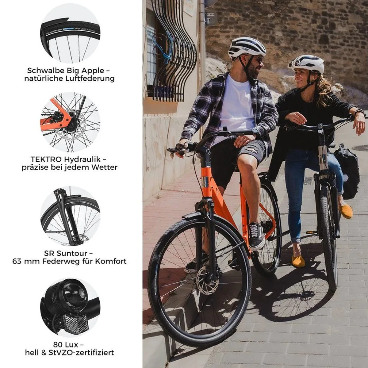 DERUIZ Turmali Comfort E-Bike, 28 Zoll, 360 Wh Akku, Gates Riemenantrieb 5