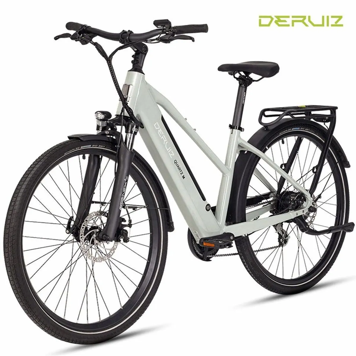 DERUIZ E-Bike Cityrad Quartz M, 250W Motor, 121 km Reichweite, 8-Gang Shimano — für den urbanen Alltag