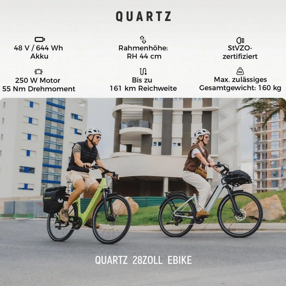 DERUIZ E-Bike Cityrad 28 Zoll, hohe Reichweite, Drehmomentsensor, 8-Gang Shimano 3