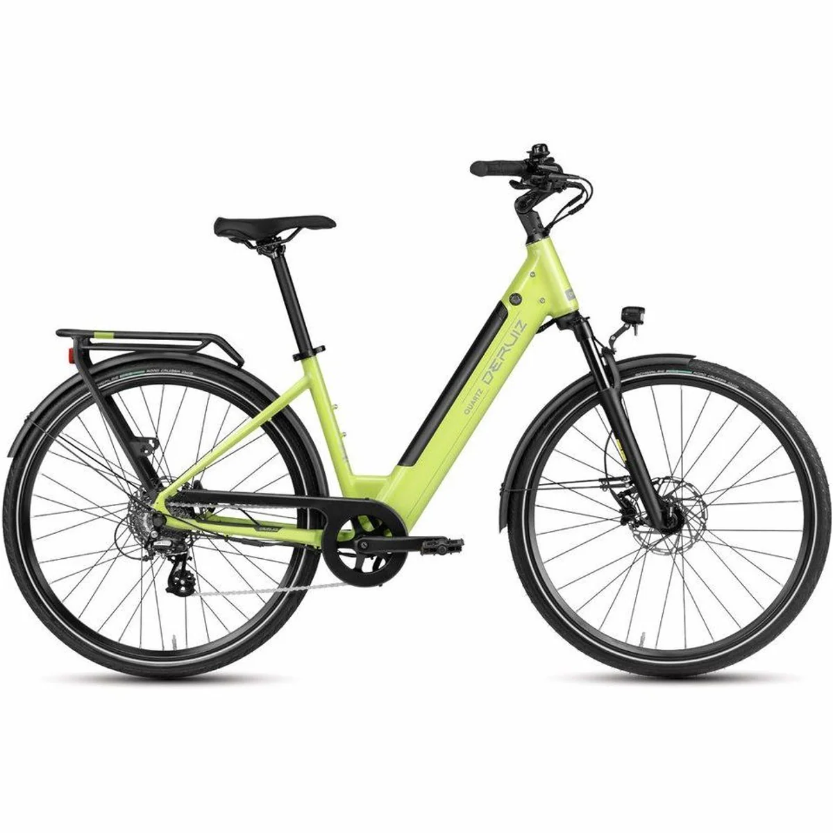 DERUIZ E-Bike Cityrad Quartz, 644 Wh Akku, 250 W Motor, 8-Gang Shimano — für Alltag und Freizeit