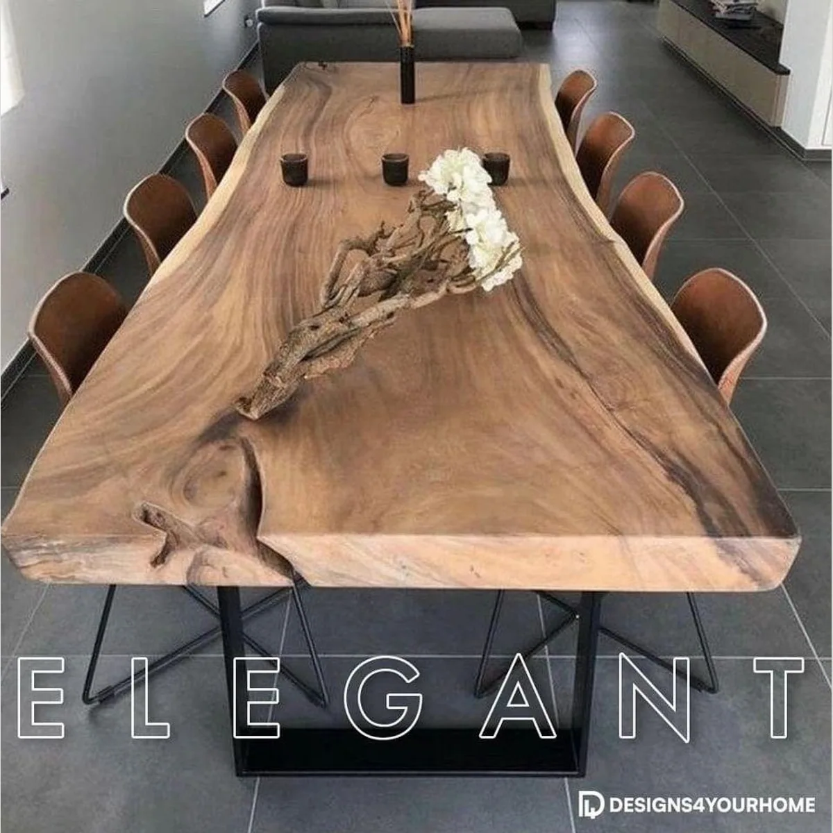 designs4yourhome Esstisch München, Massivholz, individuelle Größenwahl, pflegeleichte Oberfläche
