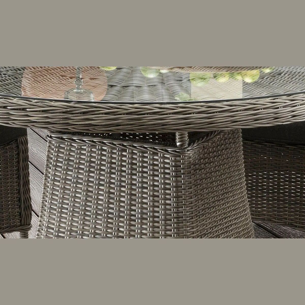 Destiny CASA LUNA Essgruppe, 4 Sessel mit Polster & Tisch Ø 120 cm 2