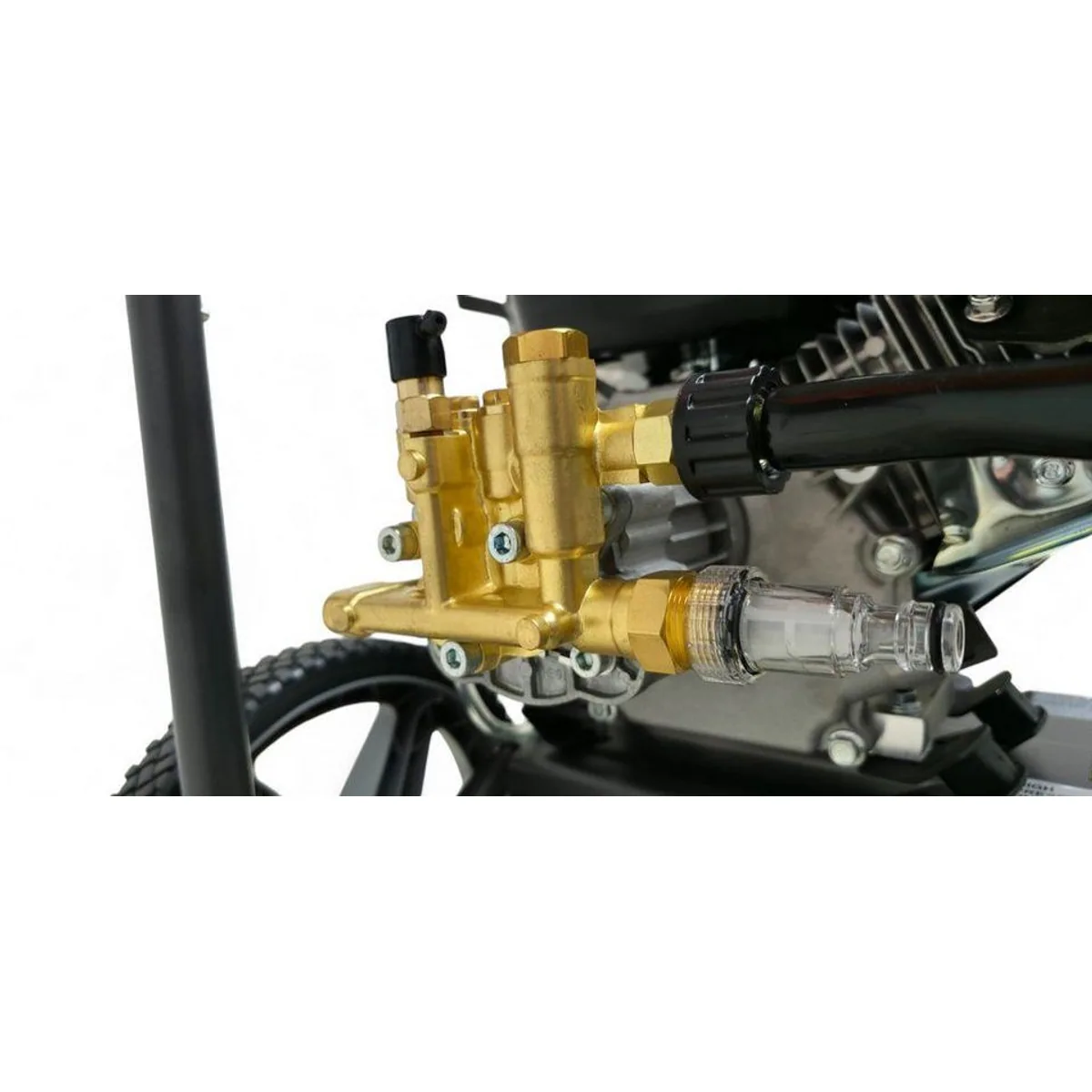 DeTec Hochdruckreiniger DAEWOO 7PS Benzin, 207 bar, 600 l/h, Flächenreiniger Kombiset 5