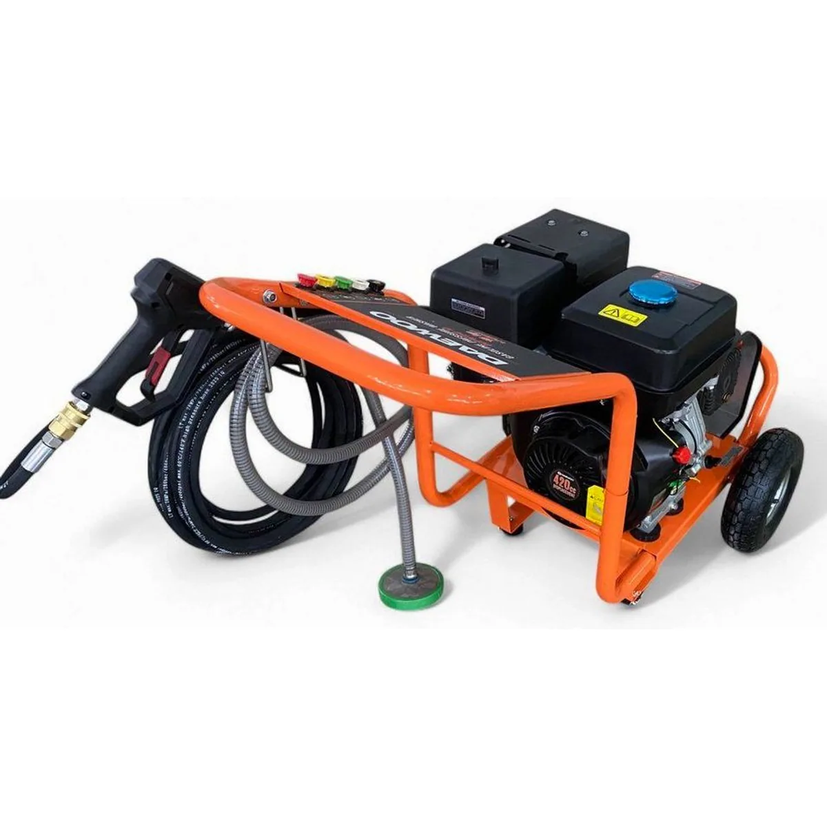 DeTec Hochdruckreiniger DAEWOO Benzin 15 PS, 250 bar, 21" Flächenreiniger Set 3