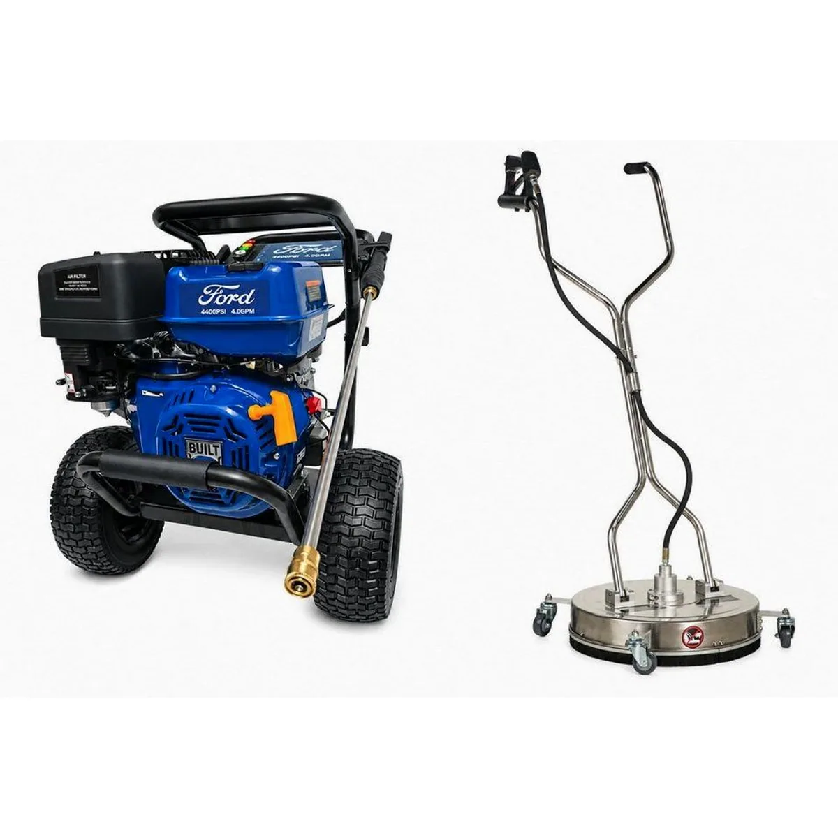 DeTec Hochdruckreiniger Ford Benzin 13PS, 303 bar, 21" Flächenreiniger 52 cm