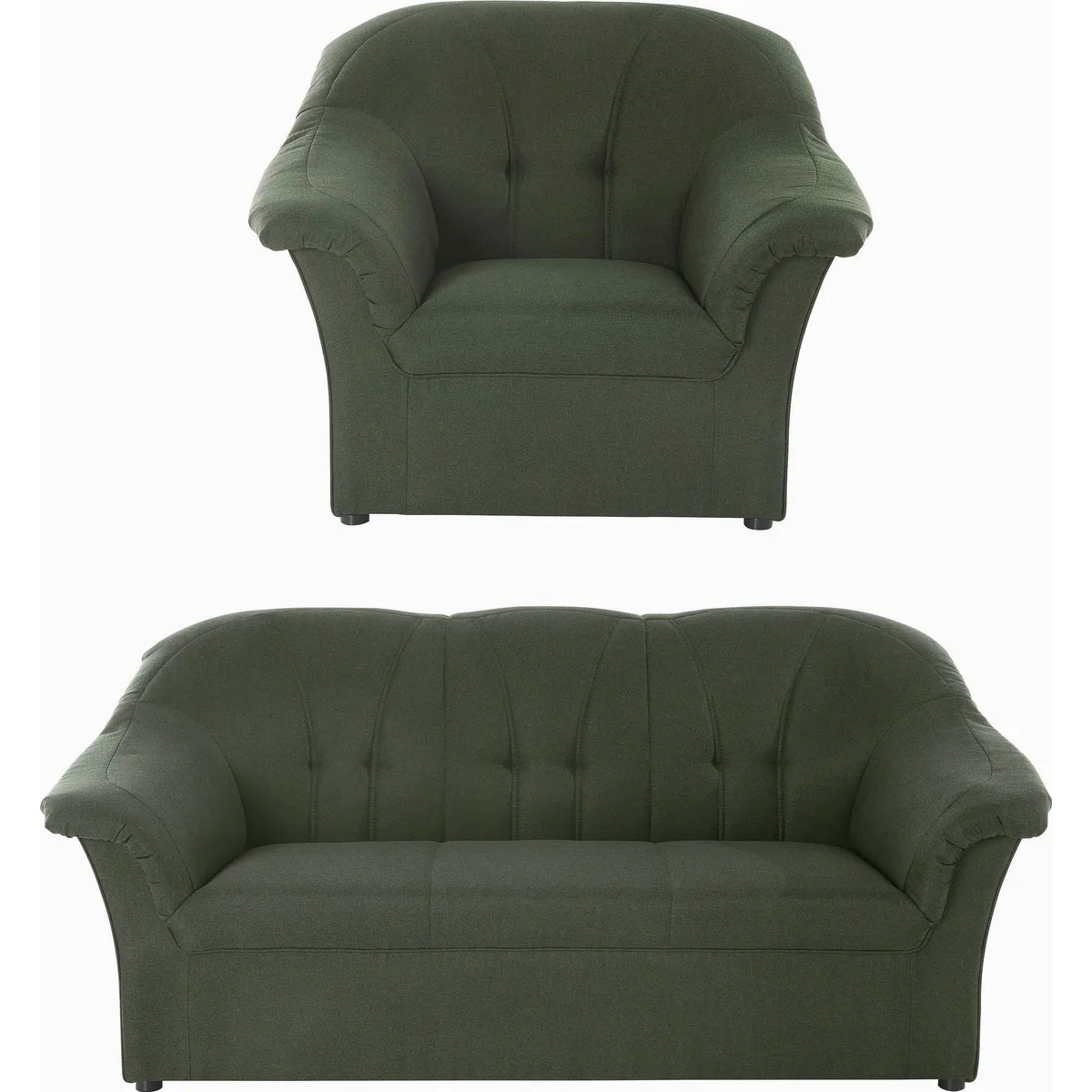 DOMO collection Polstergarnitur Pegnitz, elegantes Set aus Sessel und 3-Sitzer
