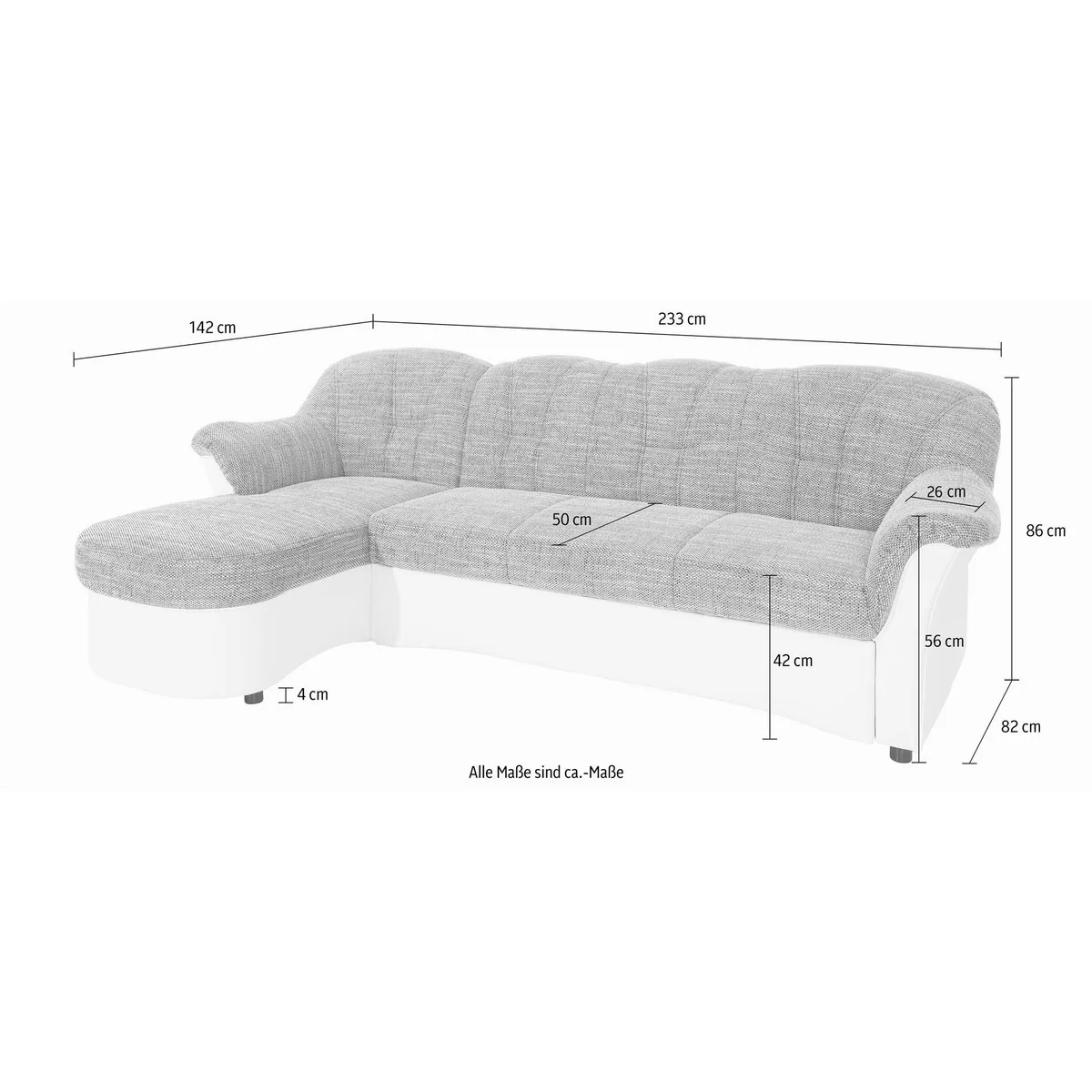 DOMO collection Ecksofa FLORES Schlafsofa, elegantes Design, praktische Bettfunktion, wahlweise Federkern 5
