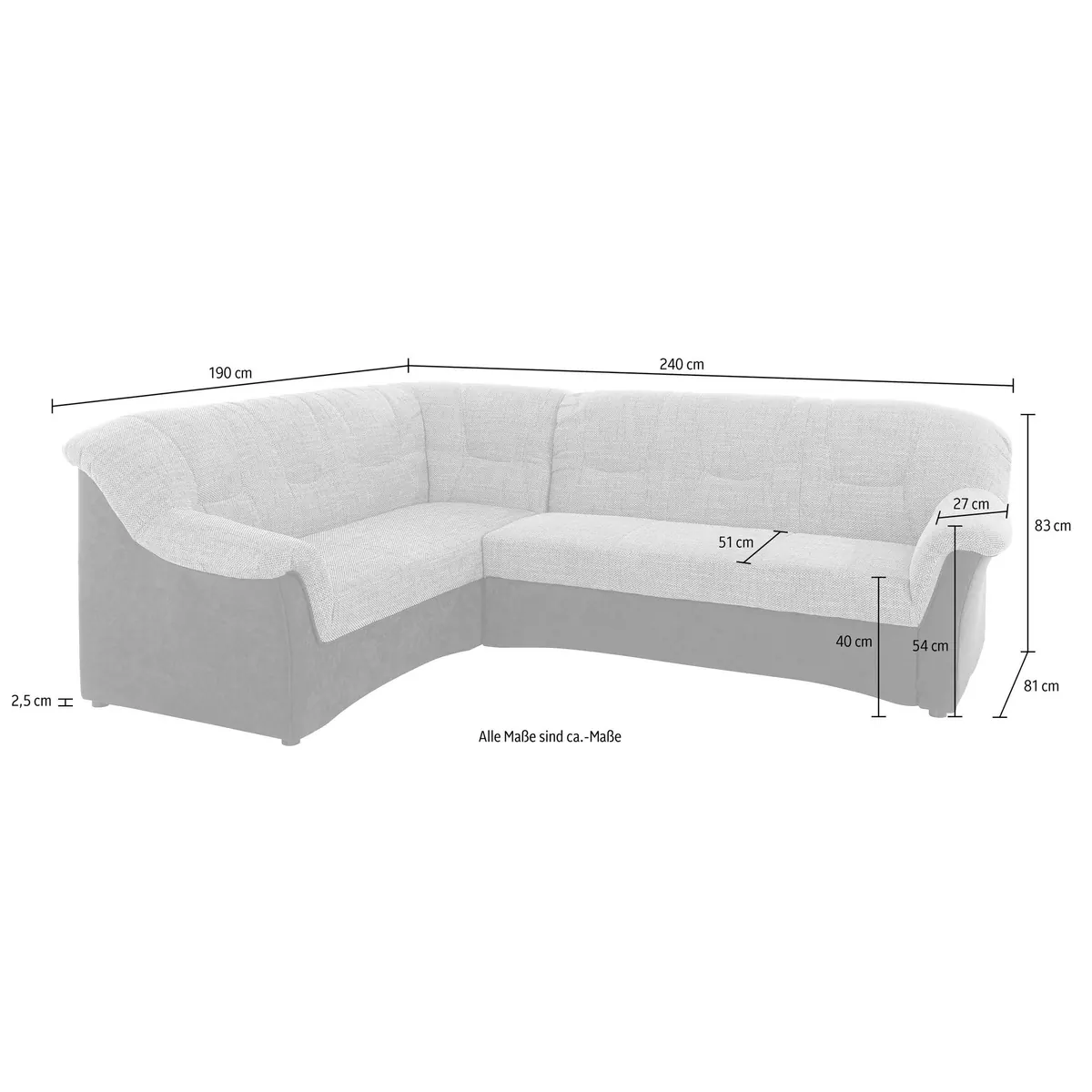 DOMO collection Ecksofa SARAFINA, elegantes Design, individueller Komfort, auch mit Schlaffunktion 5