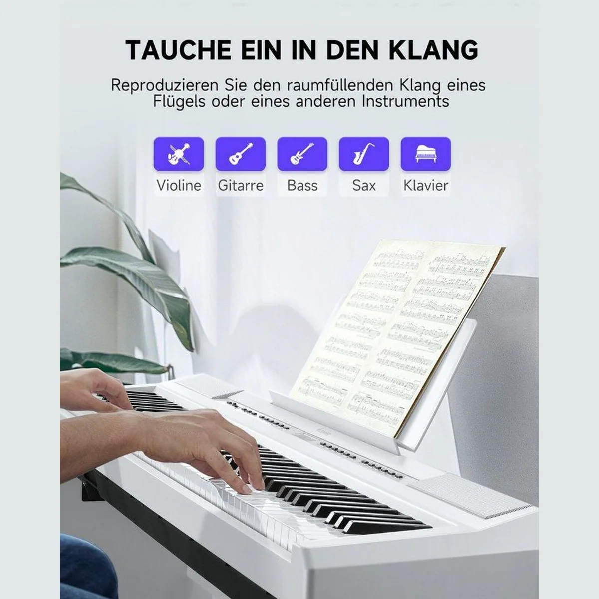 Donner DEP-20 Digitalpiano, 88 gewichtete Tasten, 238 Klangfarben, LCD-Display 3
