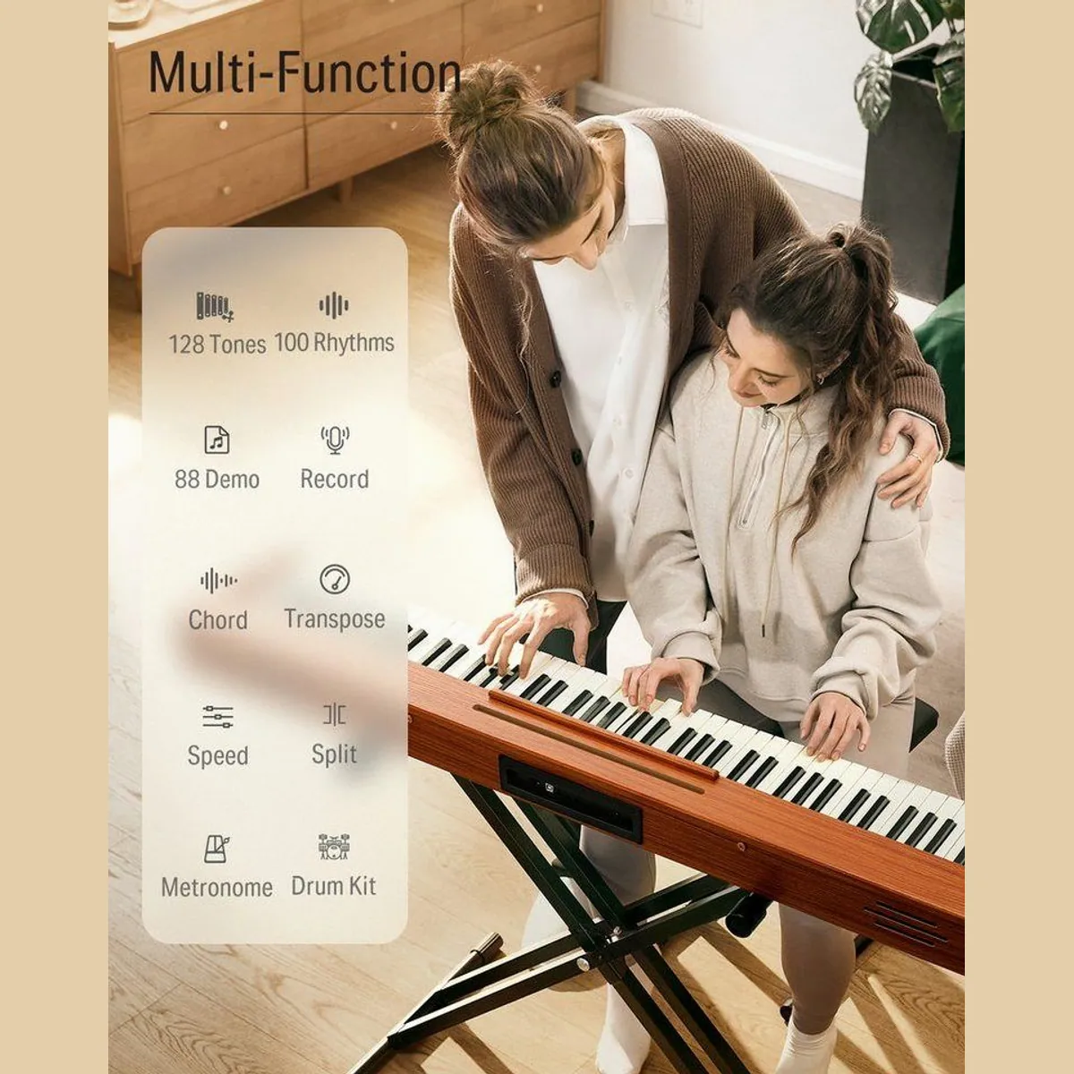 Donner DEP-1S Digitalpiano, 88 halbgewichtete Tasten, vielseitige Funktionen 4
