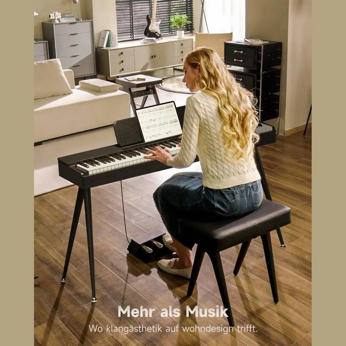 Donner OURA S100 Digitalpiano, 88 gewichtete Tasten, Bluetooth-Funktion, kompakte Bauweise 3