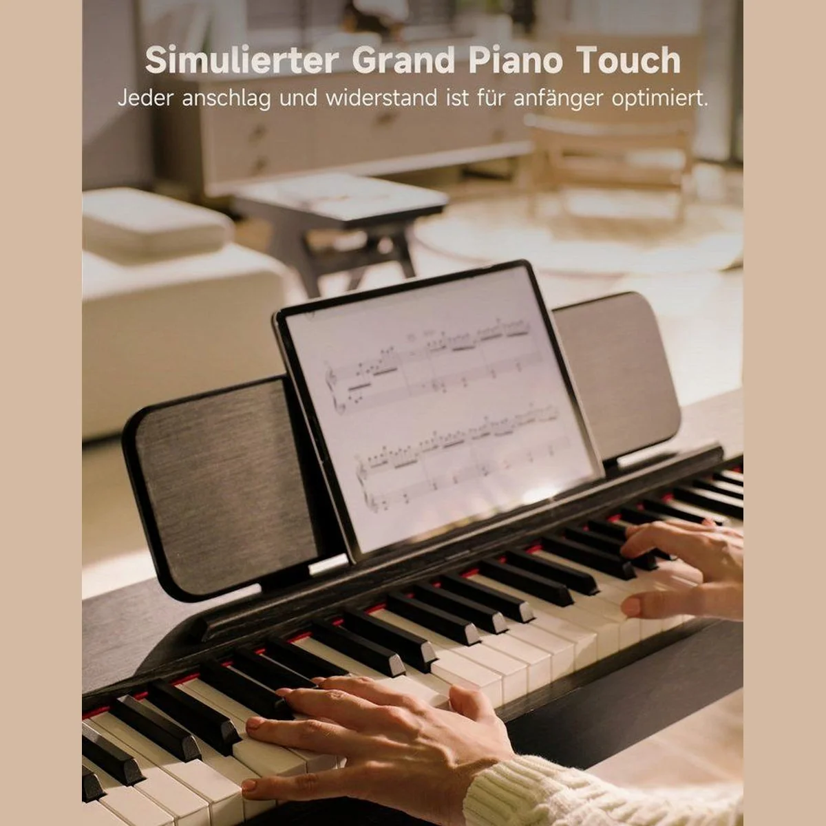 Donner OURA S100 Digitalpiano, 88 gewichtete Tasten, Bluetooth-Funktion, kompakte Bauweise 5