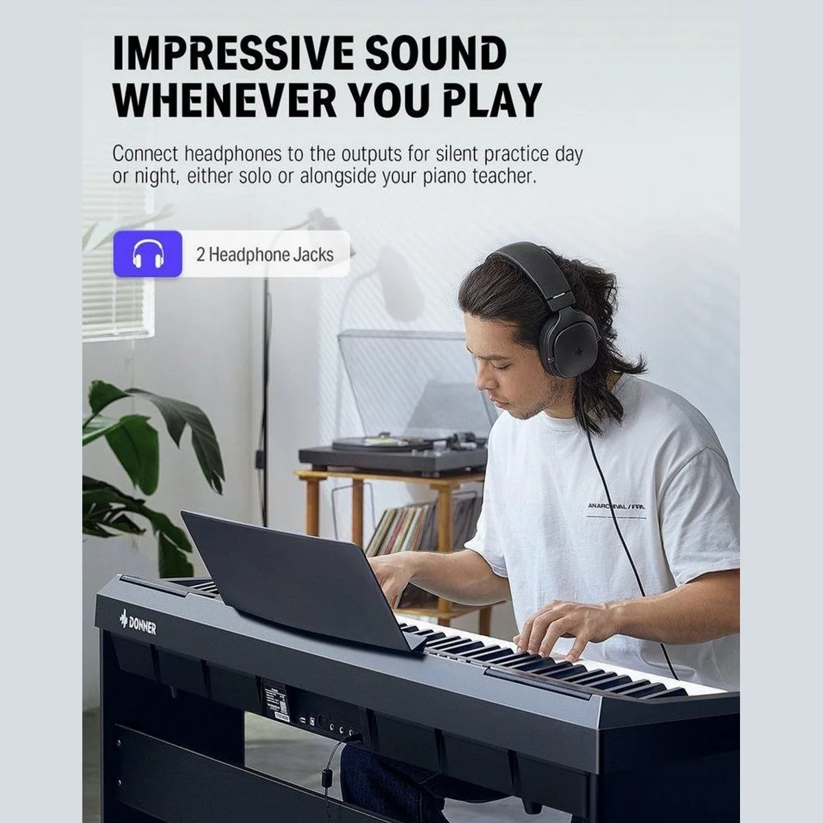Donner DEP-20 Digitalpiano, 88 gewichtete Tasten, vielseitige Funktionen 5