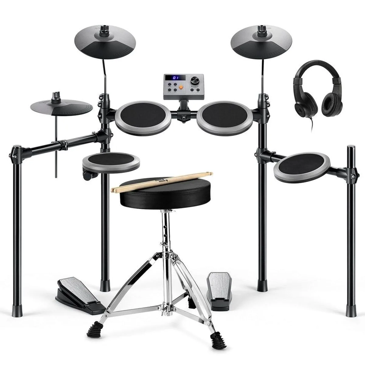 Donner DED-70 E-Drum Kit, 150 Töne, 15 Kits, inklusive Zubehör