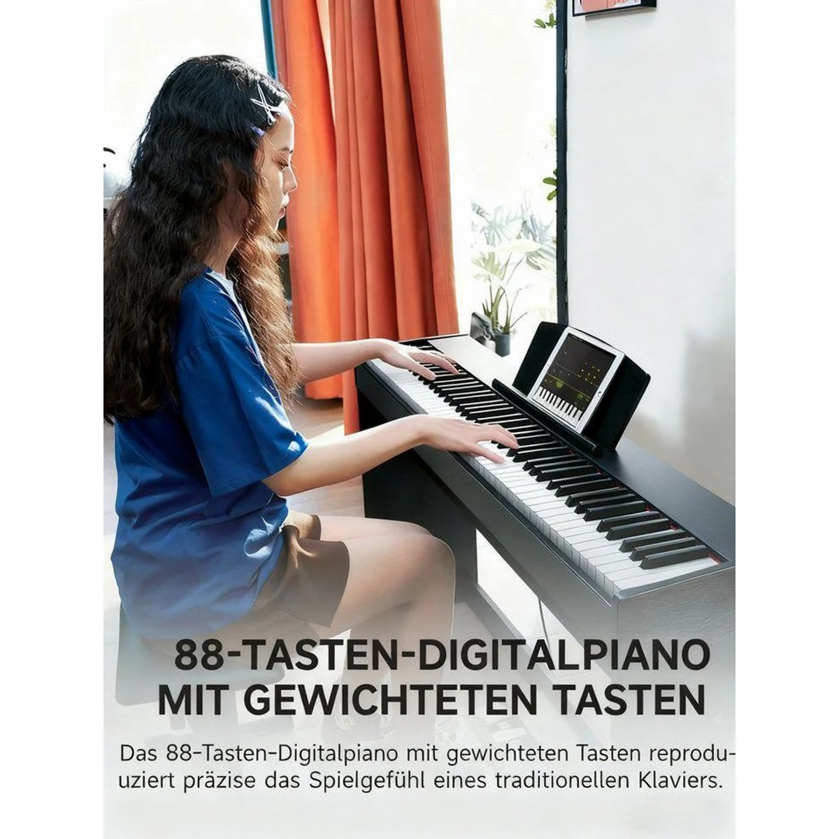 Donner DDP-50 Lite Digitalpiano, 88 gewichtete Tasten, Bluetooth & mehr 2