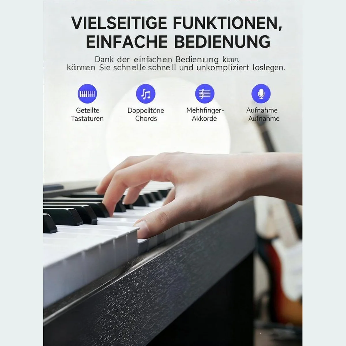 Donner DDP-50 Lite Digitalpiano, 88 gewichtete Tasten, Bluetooth & mehr 4
