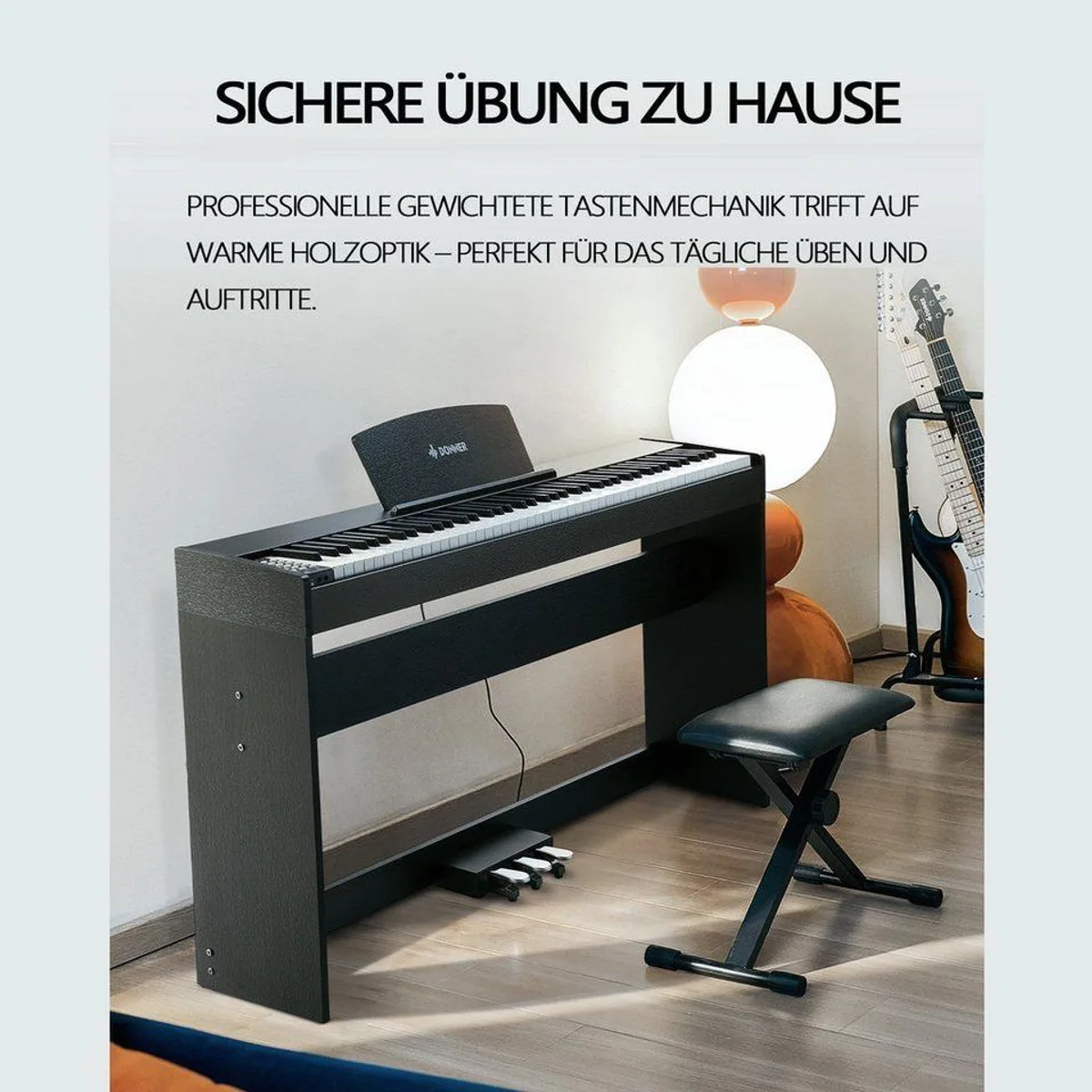 Donner DDP-50 Lite Digitalpiano, 88 gewichtete Tasten, Bluetooth & mehr 5