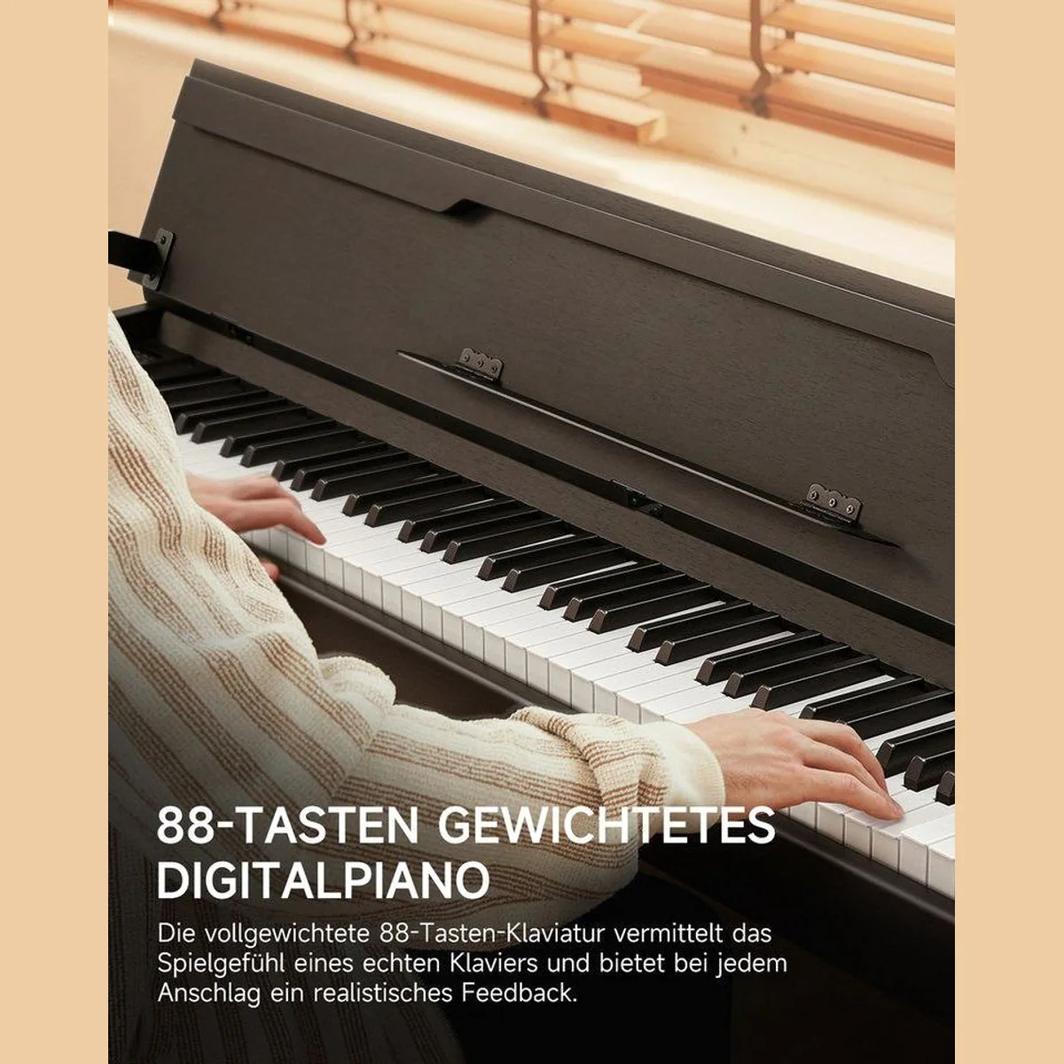Donner DDP-55 Digitalpiano, 88 gewichtete Tasten, 128 Klänge, 100 Rhythmen 2