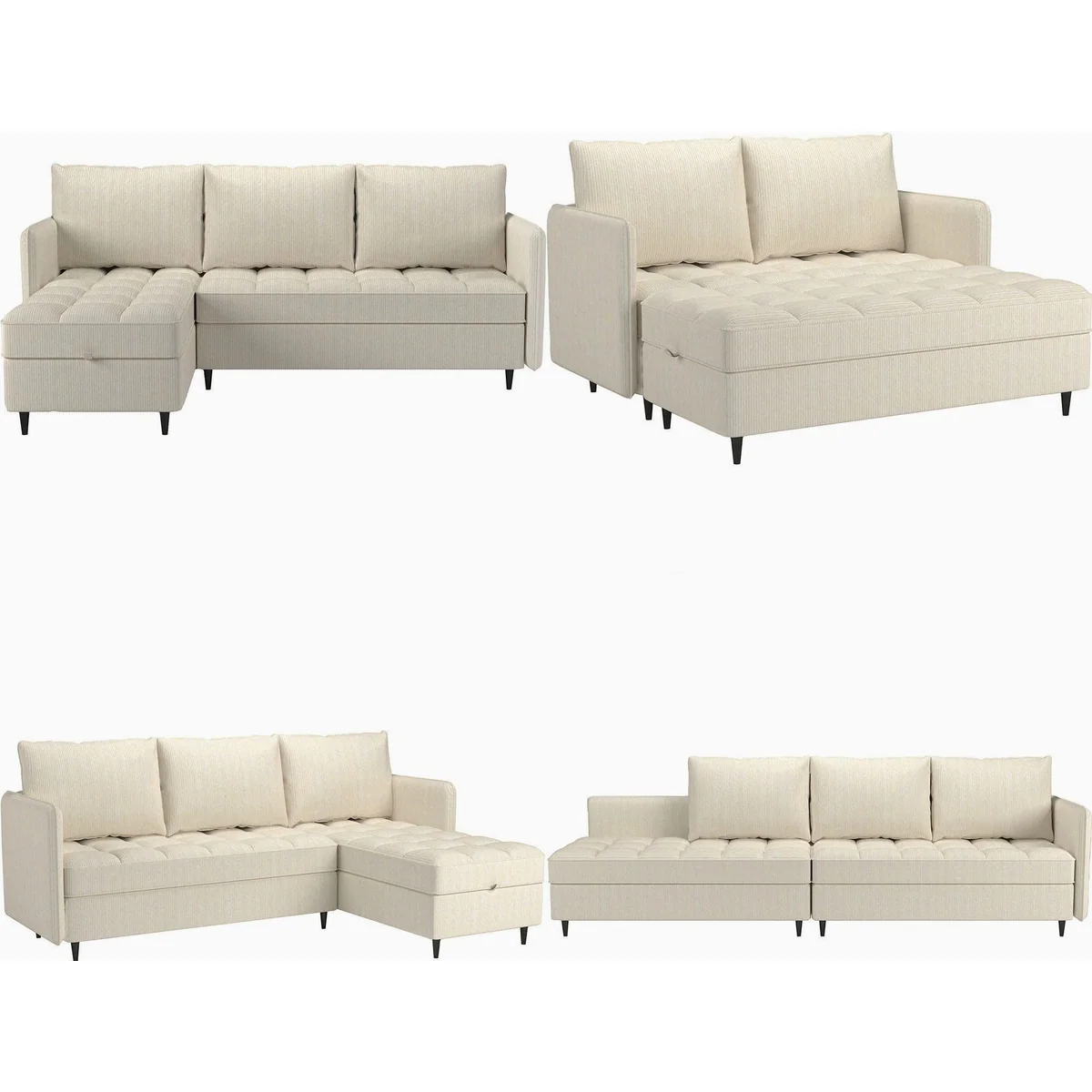 Dorel Home Ecksofa LINDHUS, Chenille, L-Form, vielseitig verstellbar 4