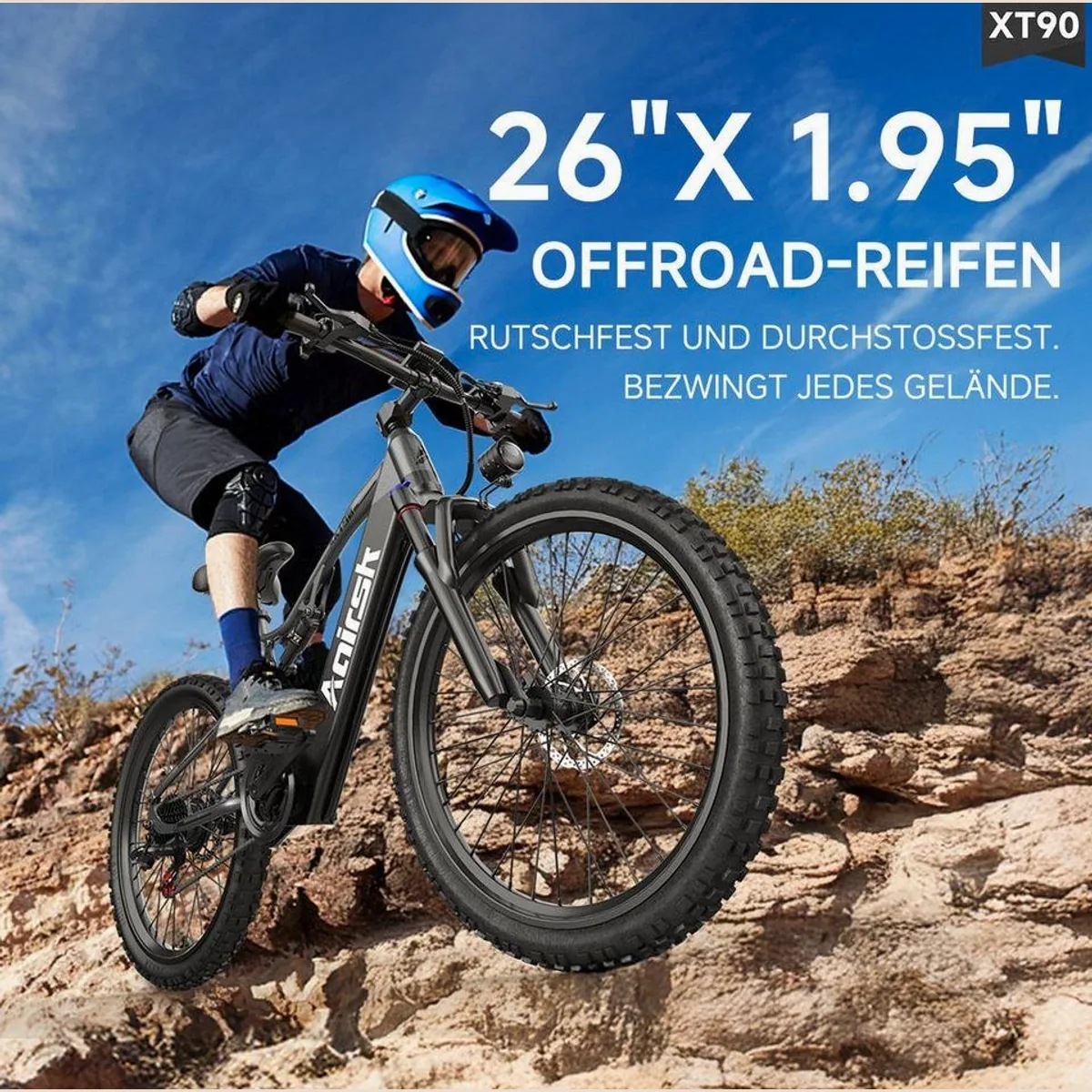 DOTMALL XT90 E-Bike, 250W Motor, 48V 20Ah Akku, 26 Zoll Reifen 4