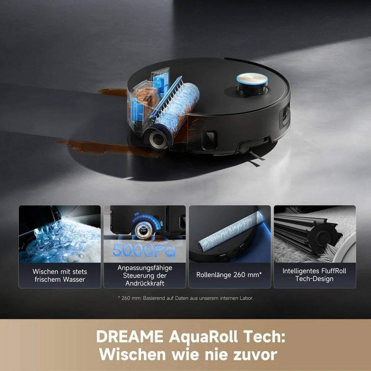 Dreame Saugroboter Aqua10 Ultra Roller Complete, 600 W, 30.000 Pa Saugleistung 5
