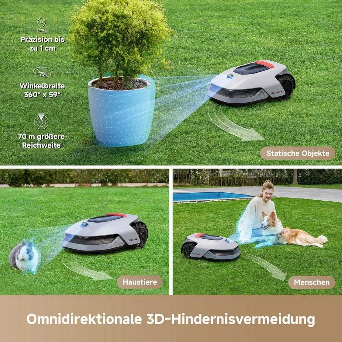 Dreame Mower A1 Pro Rasenmähroboter, präzise Navigation, duales Kartenmanagement, U-förmige Mähstrategie 4