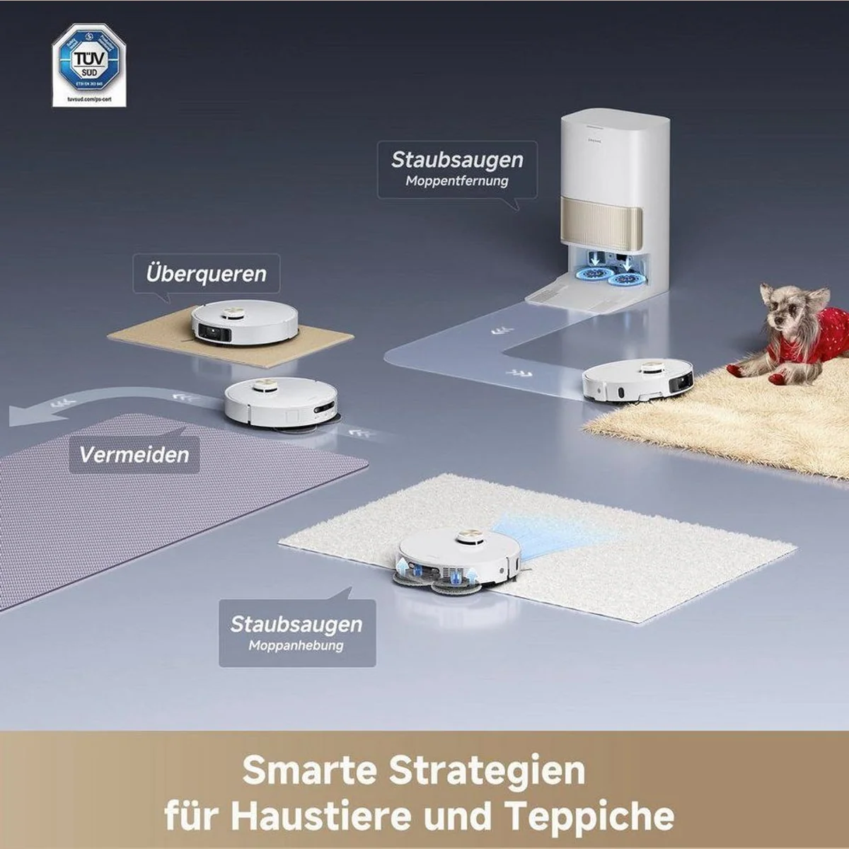 Dreame Saugroboter L40s Pro Ultra, 600 W, App-Steuerung, intelligente Navigation 5