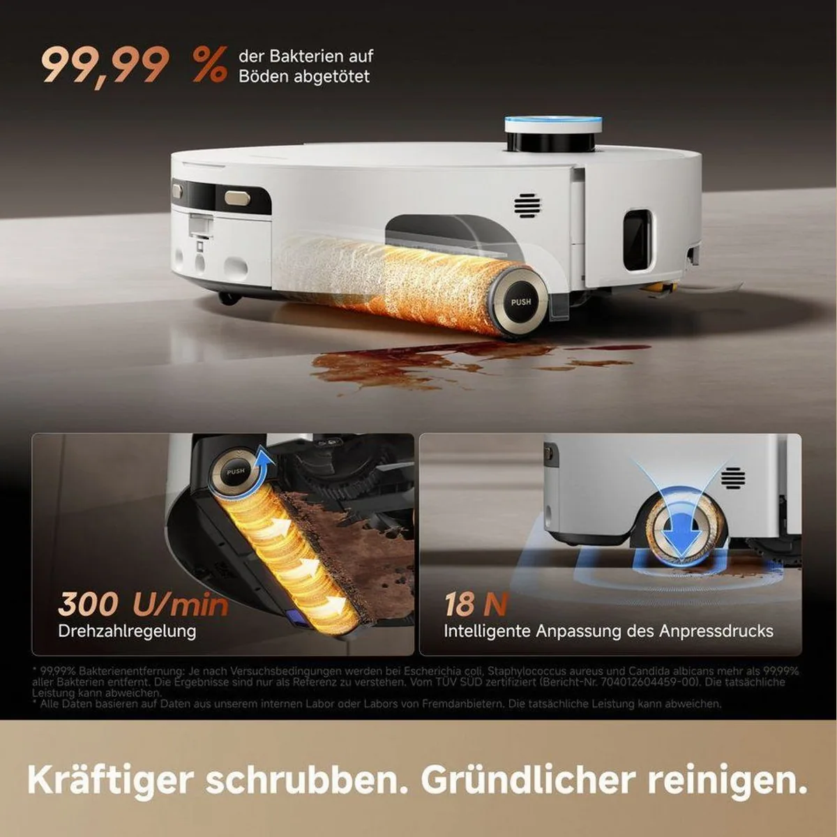 Dreame Aqua20 Pro Ultra Roller X, vollautomatische Absaugstation, App-Steuerung, starke Saugleistung 2