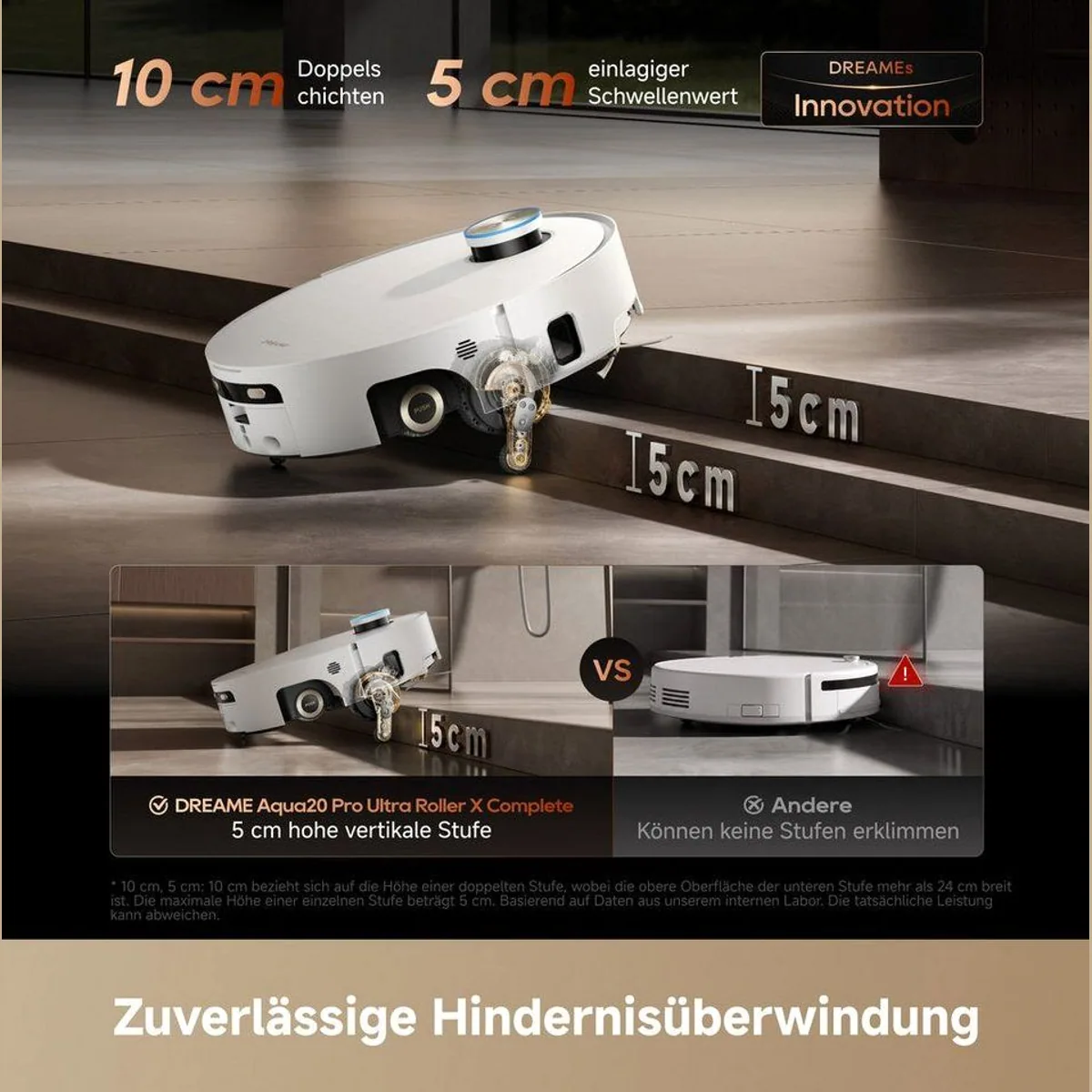 Dreame Aqua20 Pro Ultra Roller X, vollautomatische Absaugstation, App-Steuerung, starke Saugleistung 3