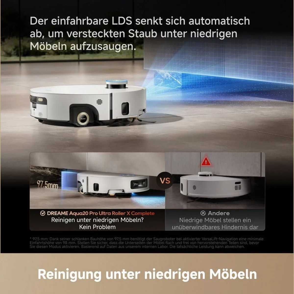 Dreame Aqua20 Pro Ultra Roller X, vollautomatische Absaugstation, App-Steuerung, starke Saugleistung 4