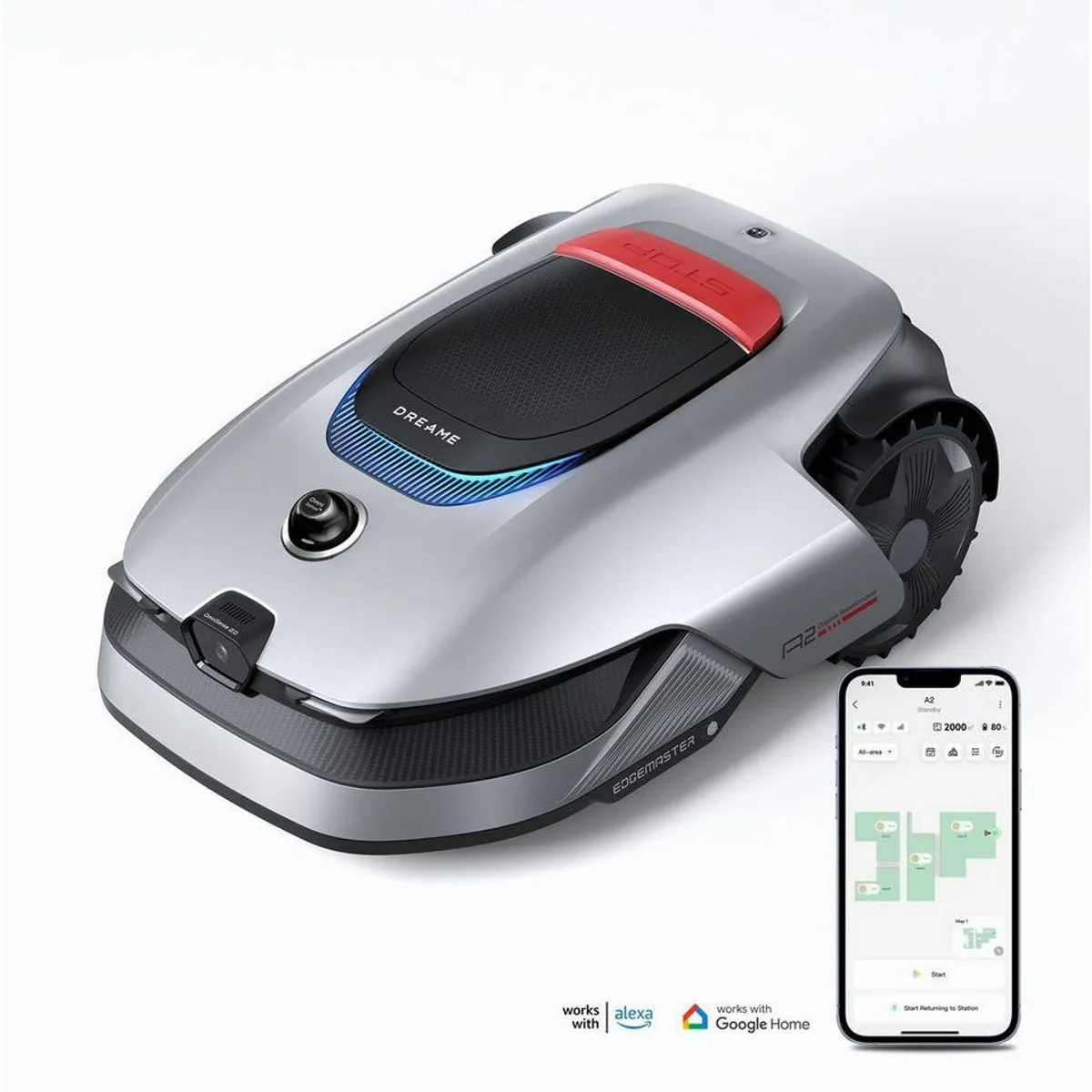 Dreame Roboticmower A2, 1200 m² Rasenfläche, KI-Kamera, Kantenschnittsystem