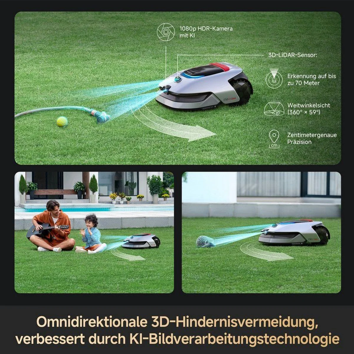 Dreame Roboticmower A2, 1200 m² Rasenfläche, KI-Kamera, Kantenschnittsystem 4