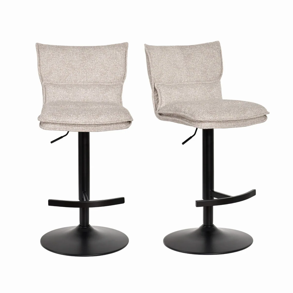 Duhome Barhocker 5501A1, 360° drehbar, höhenverstellbar, komfortabler Bouclé-Stoff