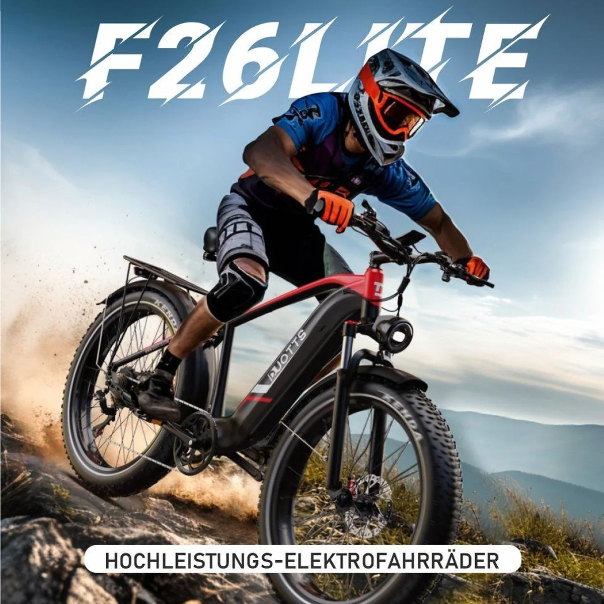 DUOTTS F26lite Pedelec, 100 km Reichweite, leiser Heckmotor, 7-Gang Shimano 3