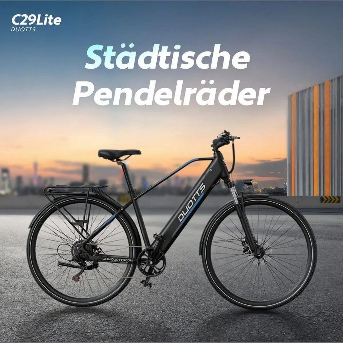 DUOTTS C29 Lite E-Bike, kraftvoller Antrieb, hohe Reichweite, komfortable Ausstattung 3
