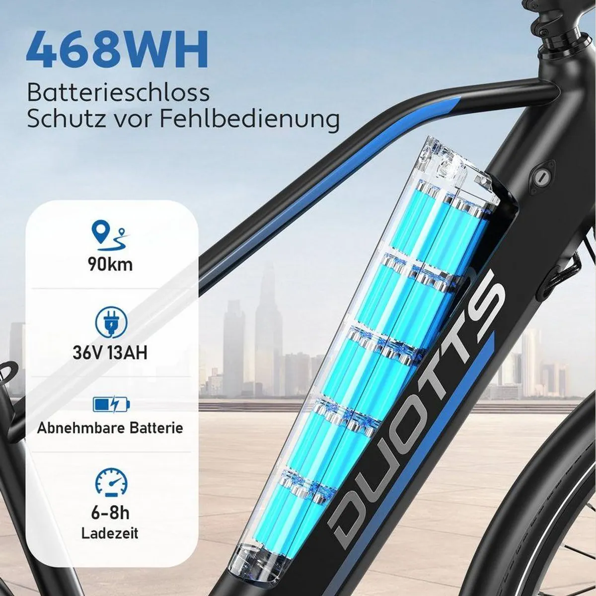 DUOTTS C29 Lite E-Bike, kraftvoller Antrieb, hohe Reichweite, komfortable Ausstattung 5