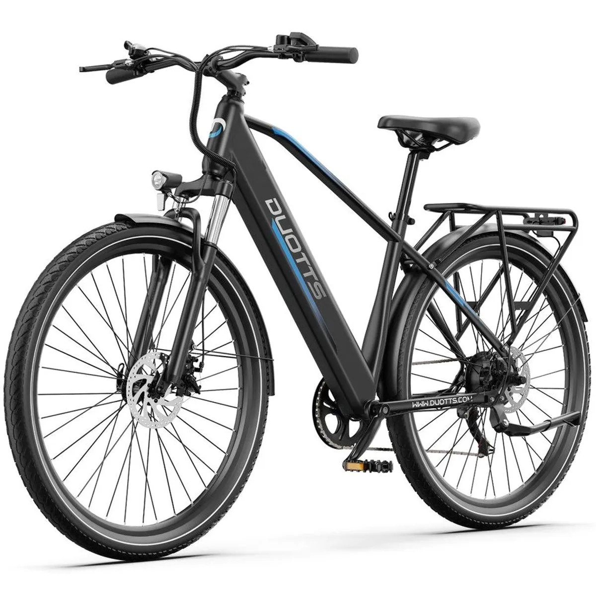 DUOTTS E-Bike Cityrad E-MBT, 90 km Reichweite, 250 W Heckmotor, 7-Gang Shimano