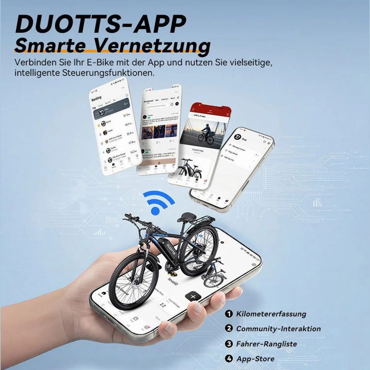 DUOTTS C29-L E-Bike, 250W Motor, 110 km Reichweite, Shimano 21-Gang-Schaltung 5
