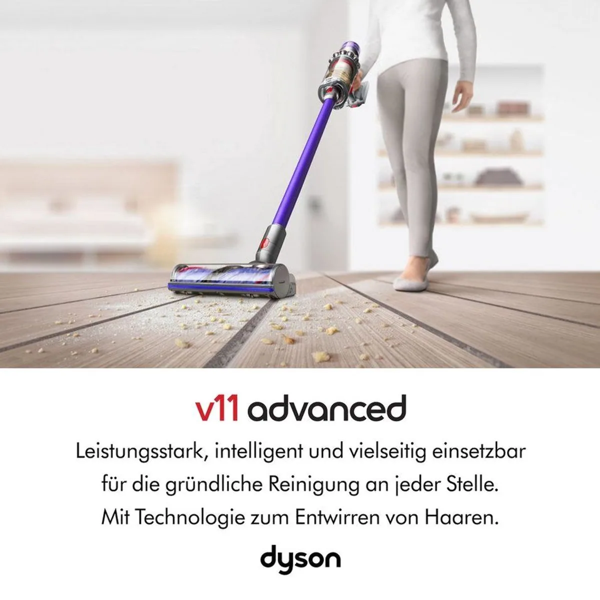 DYSON V11 Advanced Akku-Hand- und Stielstaubsauger, 545 W, beutellos, Haarentwirrungstechnologie 5