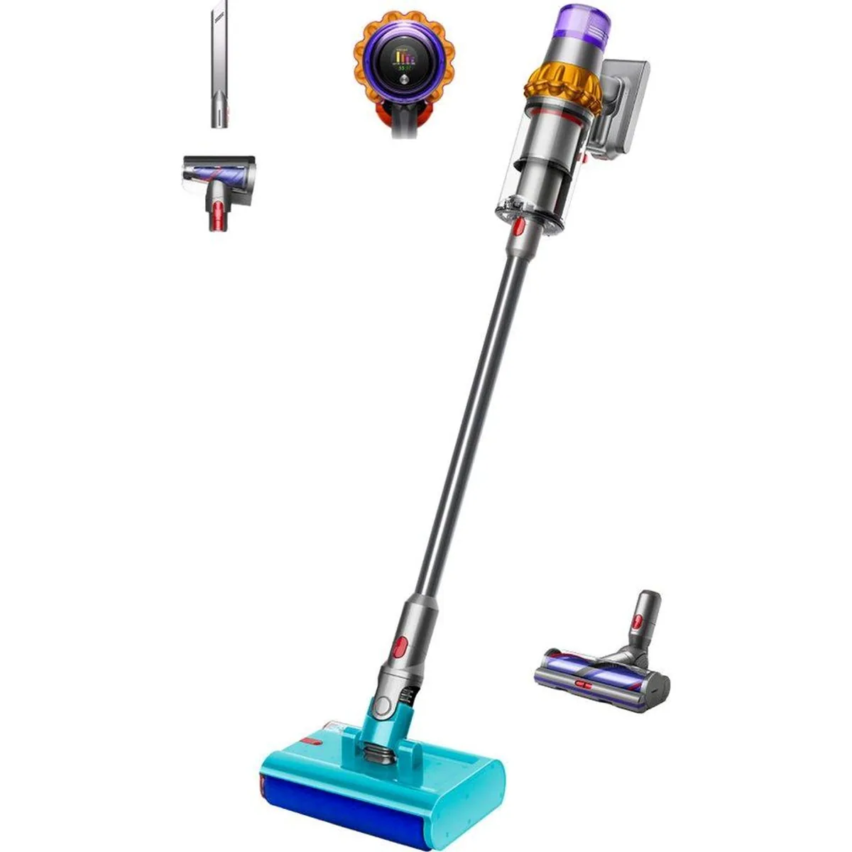 DYSON V15s Detect Submarine Nass-Trocken-Akkusauger, 660 W, beutellos, bis zu 60 Minuten Laufzeit