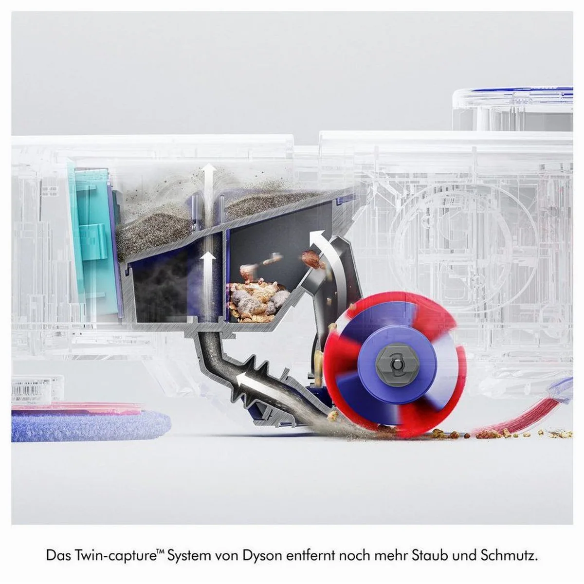 DYSON R2 Nurovi Wash+Dry Saugroboter, 21.000 Pa Saugkraft, Twin-capture-System 4
