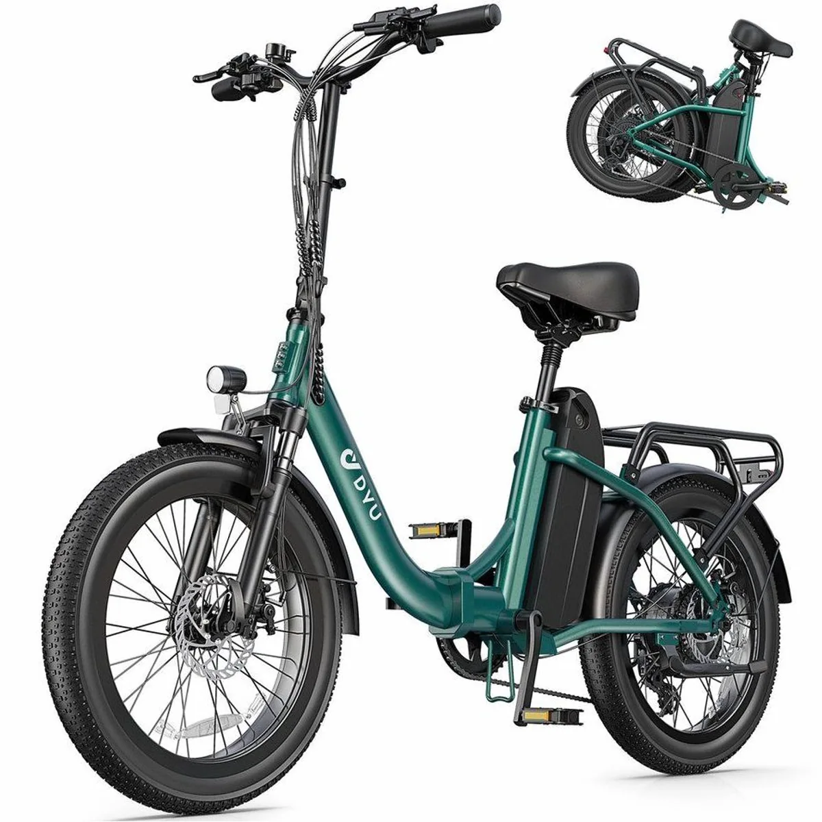 DYU C9 E-Bike Klapprad, 250 W Motor, 150 km Reichweite, Shimano 7-Gang
