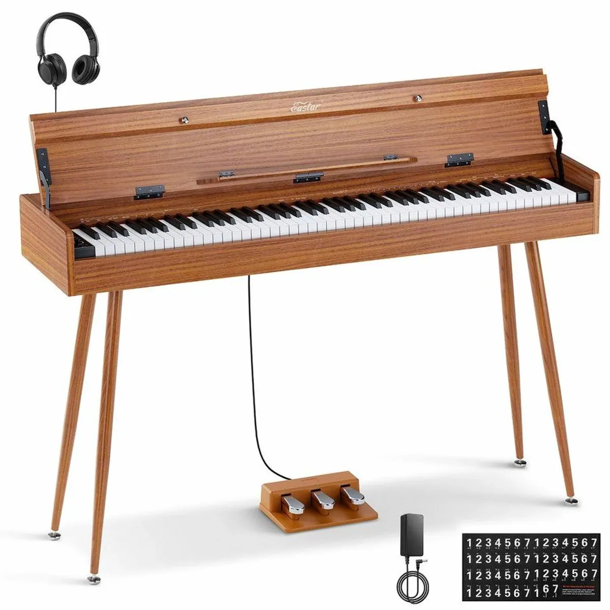Eastar EUP-100 Digitalpiano, 88 Tasten Hammermechanik, vielseitige Funktionen