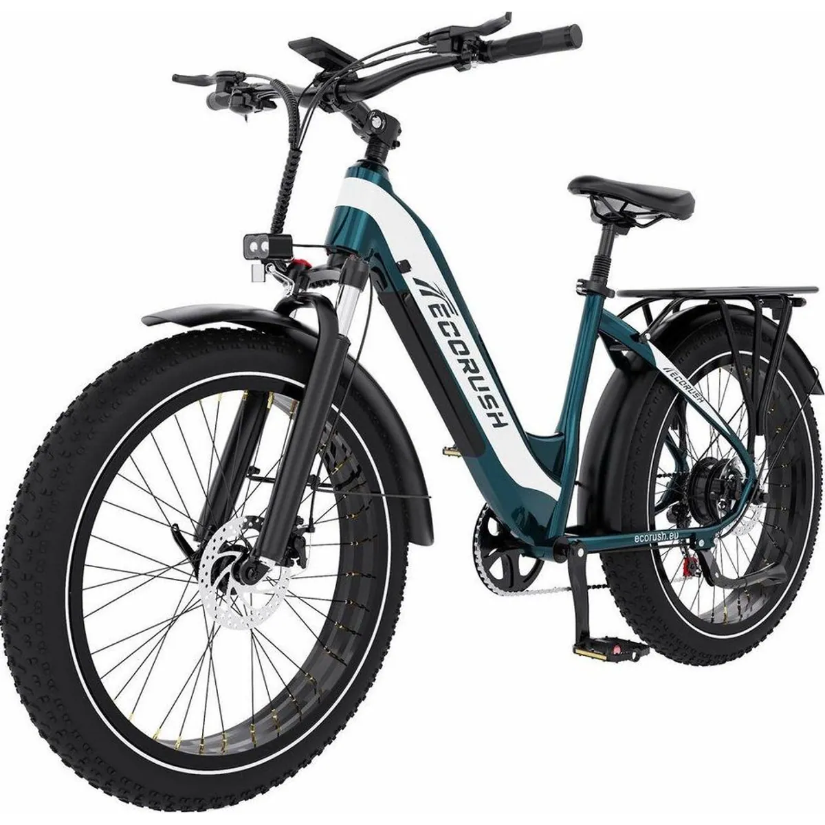 ECORUSH E-Bike Trekkingrad, 250W Motor, 48V 20Ah Akku, 7-Gang Shimano