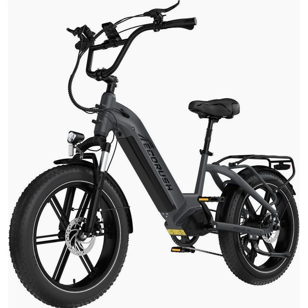 ECORUSH R6 E-Bike Mountainbike, 120 km Reichweite, 7-Gang Shimano, 20 Zoll Reifen