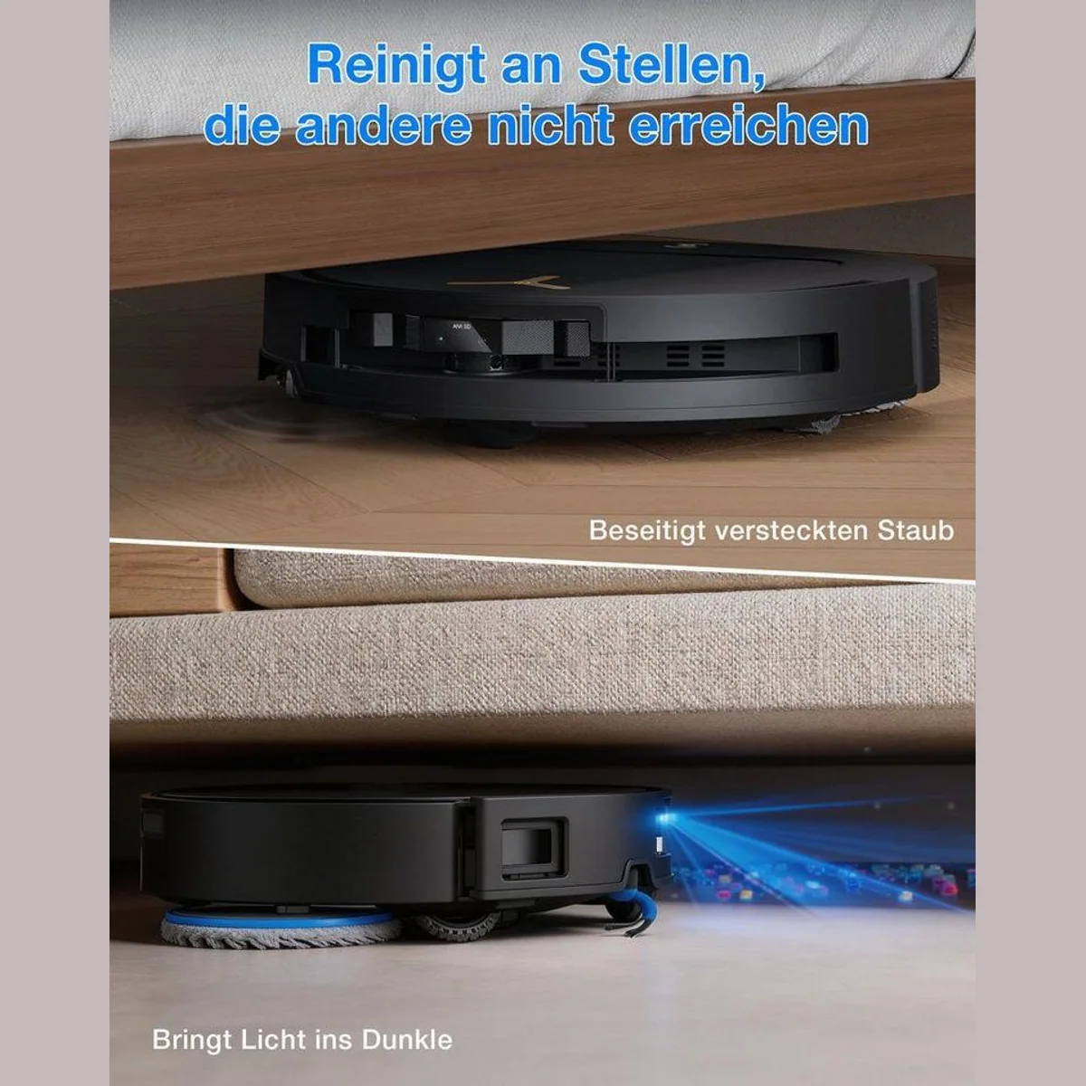 ECOVACS DEEBOT T50 Pro OmniGen3, 25000 Pa Saugleistung, KI-gesteuerte Reinigung, ultradünnes Design 3