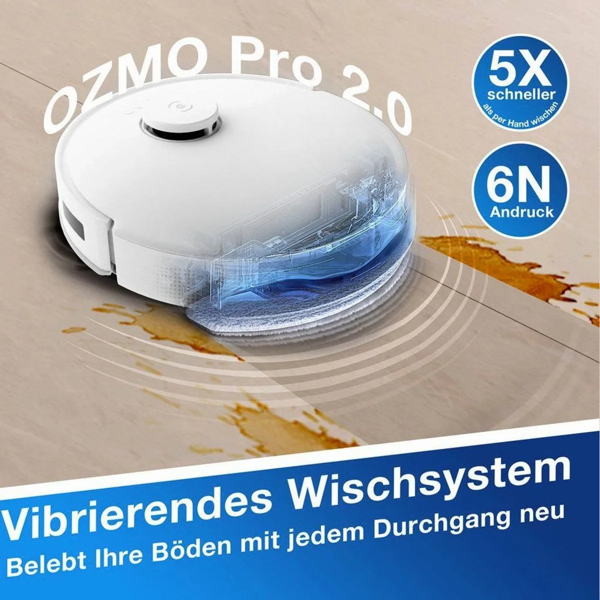 ECOVACS DEEBOT N20 PRO PLUS Saugroboter, starke Saugkraft, Wischfunktion, beutellos 3