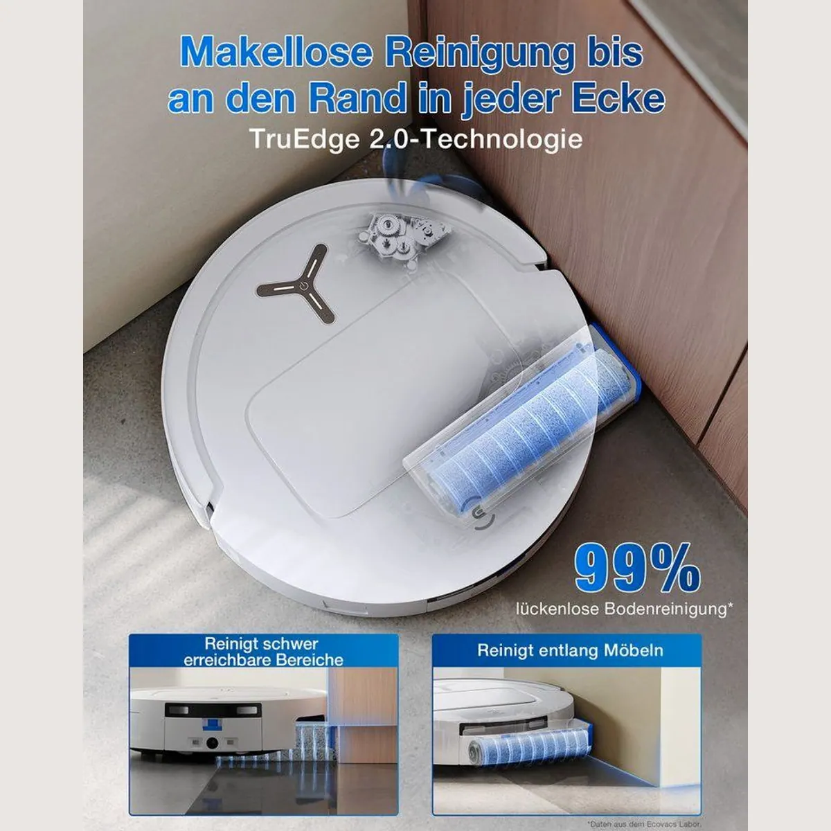 ECOVACS DEEBOT T80 OMNI WHITE, 80 W, Saug- und Wischfunktion, 18.000 Pa Saugkraft 4